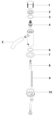 Dornbracht Standventil Meta Kaltwasser, Ausladung 105mm, chrom 