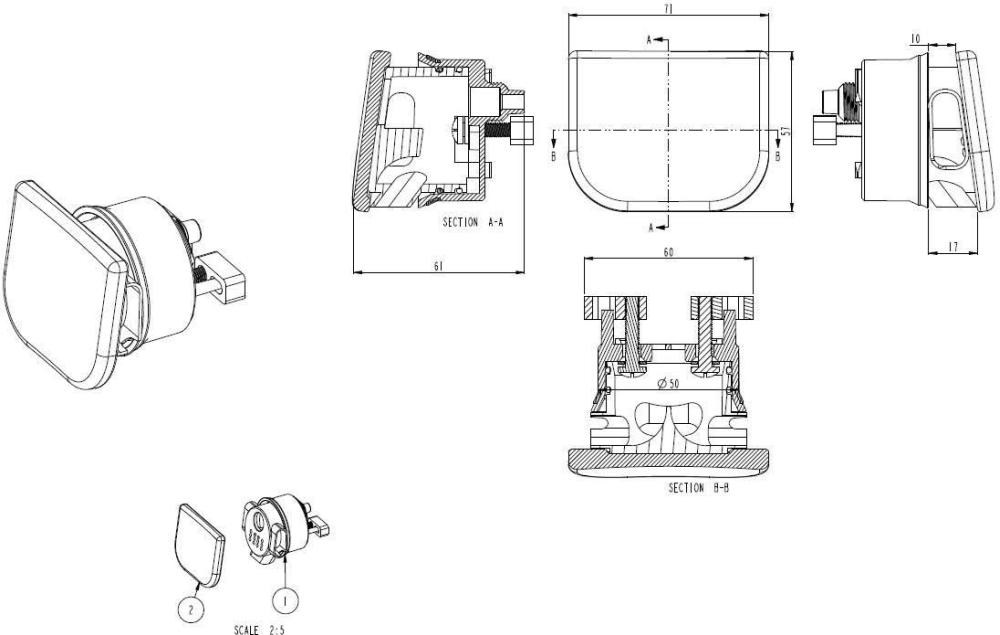 VitrA Spülverteiler Flush 1.0 n. pass. f FL 2.0, Set, keramisch  